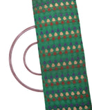 Green Colour Tree Design Chanderi Silk Fabric