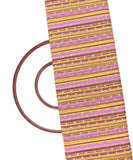 Pink Colour Stripe Print Georgette Fabric