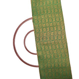 Green Colour Animal Pattern Brocade Silk Fabric