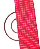 Pink Colour Checks Zari Pattern Soft Silk Fabric