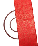 Red Colour Paisley Brocade Silk Fabric