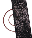 Black Sequin Net Embroidery Fabric