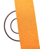 Yellow Colour Geometric Pattern Chanderi Silk Fabric