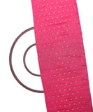 Pink Colour Polka Design Chanderi Silk Fabric