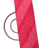 Pink Colour Paisley Bandhani Print Kota Doria Fabric