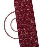 Wine Colour Leaf Pattern Crosia Fabric