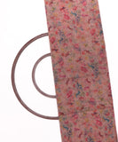 Rose Gold Colour Floral Design Organza Silk Fabric