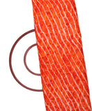 Orange Colour Lehariya Pattern Kota Doria Fabric