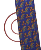 Blue Colour Lady Pattern Kalamkari Print Manipuri Silk Fabric