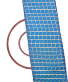 Blue Colour  Checks Zari Pattern Soft Silk Fabric