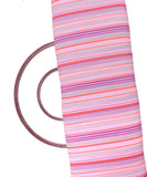 Purple Colour Stripes Print Pleated Georgette Fabric