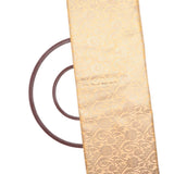 Golden Colour Floral Design Banarasi Brocade Silk Fabric