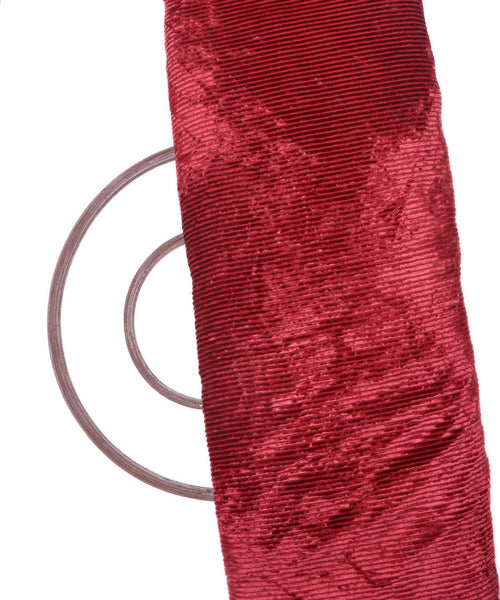 Maroon Colour Lining Pattern Brasso Velvet Fabric