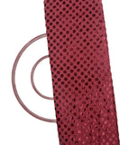 Maroon Colour Geometric Pattern Brasso Velvet Fabric
