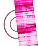 Magenta Colour Tie Dye Print Satin Fabric