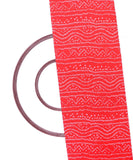 Red Colour Bandhani Print Muslin Fabric