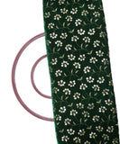 Green Colour Floral Pattern Embroidery Velvet Fabric