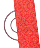 Toamato Red Colour Bandhani Print Rayon Fabric