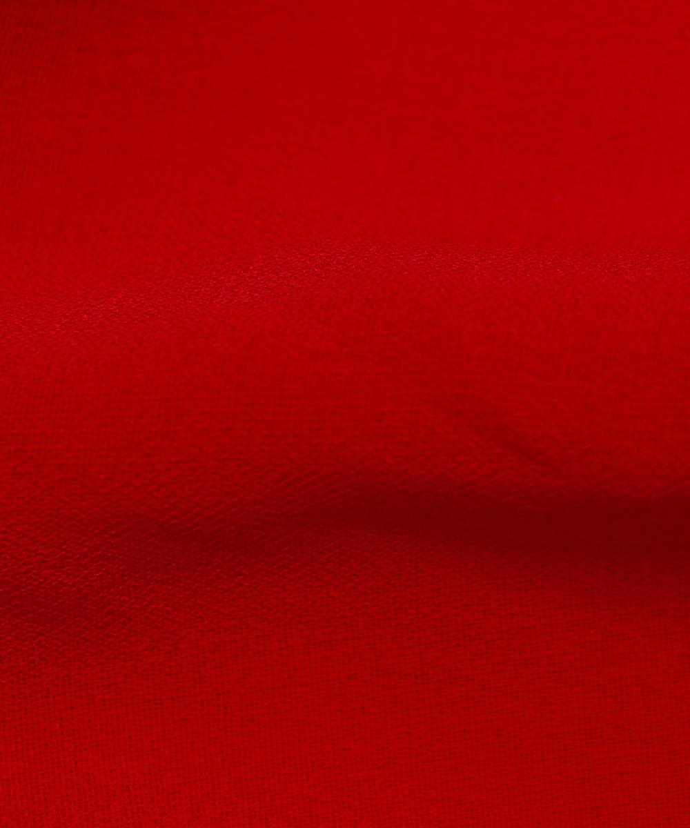 Cherry Red Colour Plain Georgette Fabric