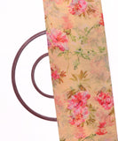 Mint Colour Floral Print Chiffon Fabric