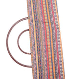 Multi Colour Stripe Pattern Traditional Print Rayon Fabric