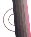 Grey Colour Multi Tone Stripe Print Rayon Fabric