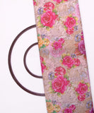 Pink Colour Floral Design Cotton Digital Print Fabric