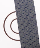 Grey Colour Stripe  Ikat Cotton Handloom Fabric