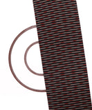 Black Colour Stripe Print Ikat Cotton Handloom Fabric