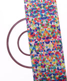 Multi colour Geometric Print Digital Silk Fabric