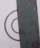 Green Grey Colour Two-Tone Floral Foil Print Modal Chanderi Fabric
