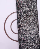 Black and Silver Colour  Heavy Sequin Embroidery Velvet Fabric