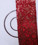 Maroon Colour Paisley Pattern Brasso Velvet Fabric