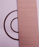 Off White Colour Geometric Design Flannel Cotton Fabric