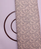 Off White Colour Floral Design Flannel Cotton Fabric