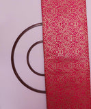 Pink Colour  Two-Tone Floral Design Banarasi Brocade Silk Fabric