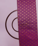 Purple Colour Floral Design Banarasi Brocade Silk Fabric