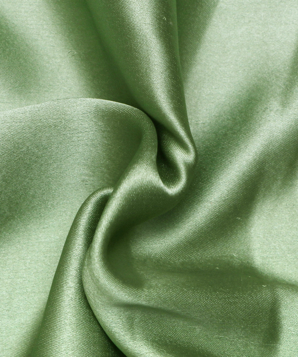 Pista Green Plain Satin Fabric