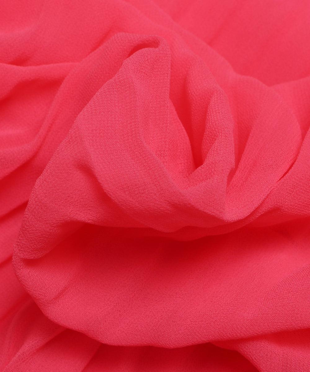 Light Pink Colour Plain Georgette Fabric