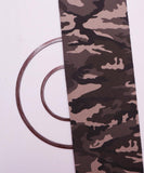 Khaki  Colour Abstract Print Denim Fabric