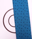 Blue Colour Animal Print Denim Fabric