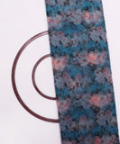 Blue Colour Floral Print Organza Fabric