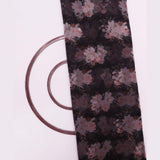 Black Colour Floral Print Organza Fabric