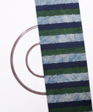 Blue Colour Stripe Print Cotton Fabric