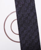 Dark Grey Colour Floral Print Cotton Dobby Fabric
