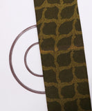 Olive Green Colour Leaf Pattern Cotton Jacquard Fabric