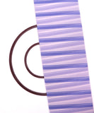 Purple Colour Stripe Print Viscose Georgette Fabric