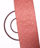 Rust Red Colour Floral Banarasi Brocade Silk Fabric