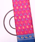 Magenta Colour Patola Print Silk Fabric