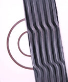 Black Colour Stripe Pattern Organza Silk Fabric